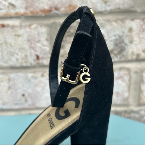 G by GUESS Black Block Heel Ankle Strap Sandals | Size 7.5 - Picture 5 of 7